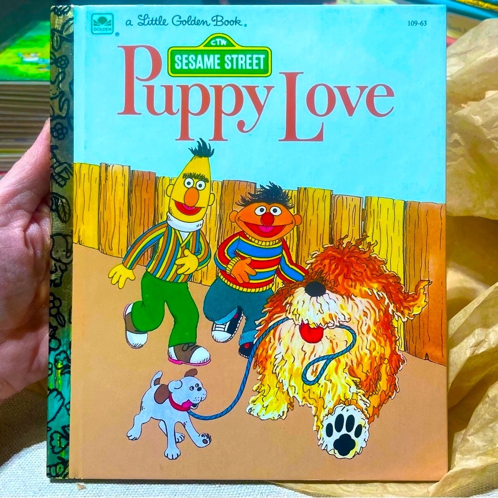 Brand New Vintage A Little Golden Book Sesame Street Puppy Love